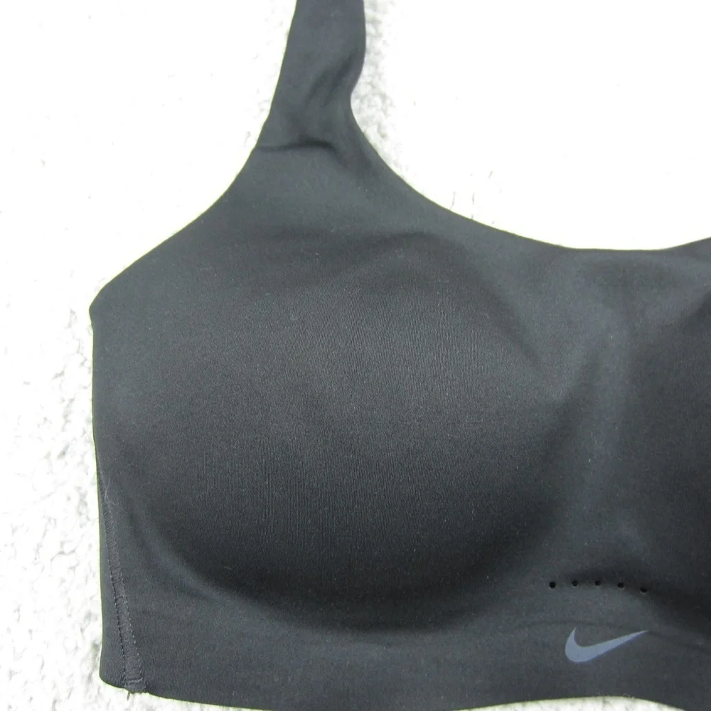 Nike DRI-FIT Sport Bra womens XS Black Stretchy Comfy Gym Yoga Run Comfy - Picture 3 of 16